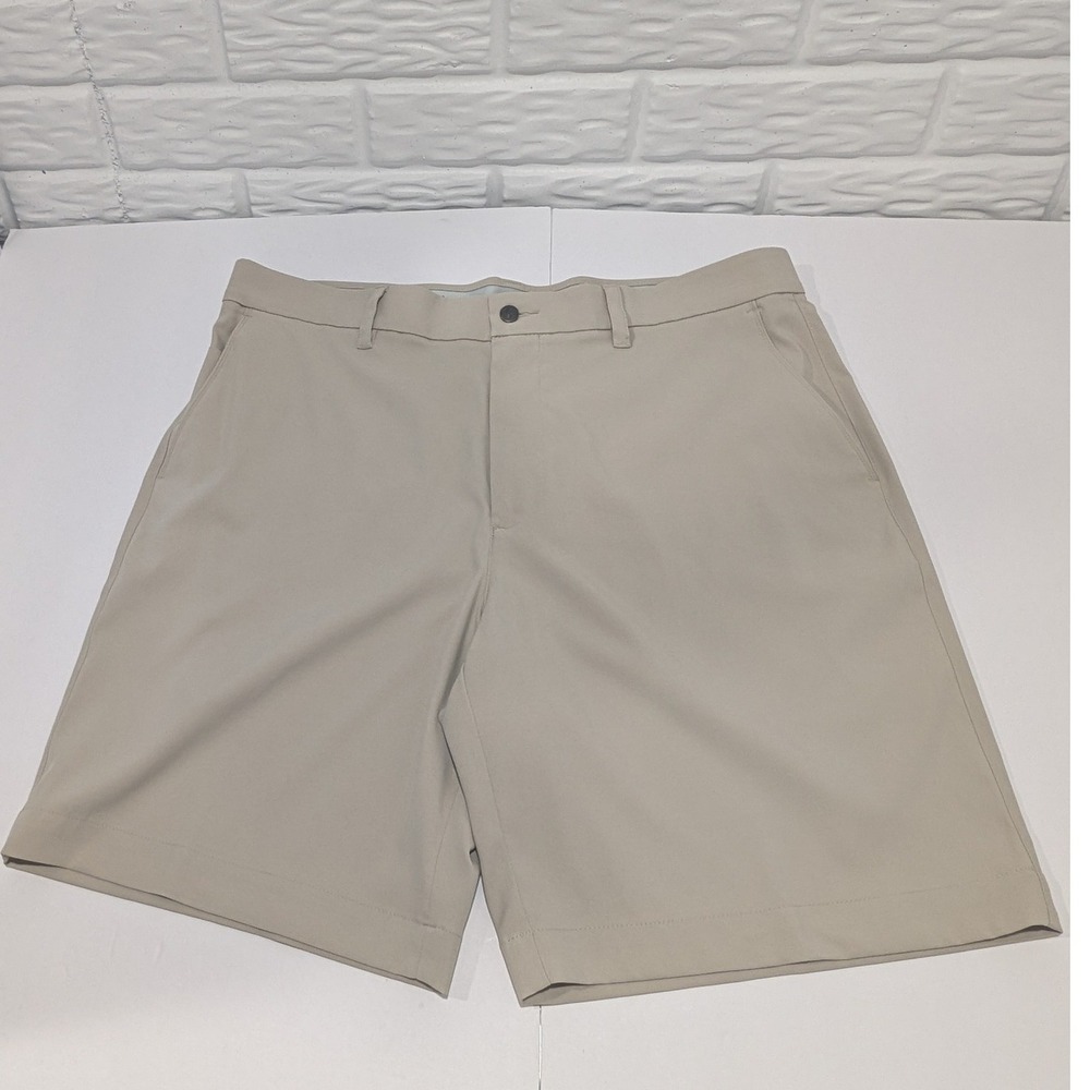 Callaway Mens Opti-Dri Golf Shorts Khaki Tan Flat Front Stretch Size 36 Active